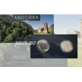 ANDORRA 2022- 2 X 1,25 EURO - Cultureel erfgoed van Andorra - Eekhoorn en Saint Jean de Caselles