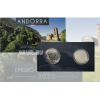 ANDORRA 2022- 2 X 1,25 EURO - Cultureel erfgoed van Andorra - Eekhoorn en Saint Jean de Caselles