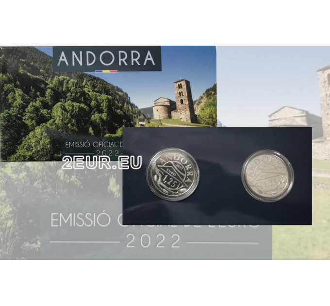 ANDORRA 2022- 2 X 1,25 EURO - Cultureel erfgoed van Andorra - Eekhoorn en Saint Jean de Caselles