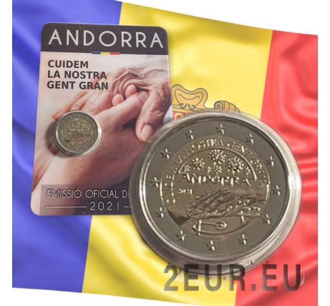 Andorra 2 euro BU coincard 2021 - We zorgen voor onze senioren