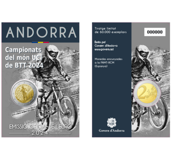 Andorra 2 euro BU coincard 2024 - UCI Mountainbike Wereldkampioenschappen in Andorra