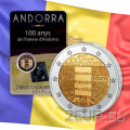 Andorra 2 euro BU coincard 2017 - 100 jaar volkslied van Andorra