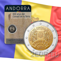 Andorra 2 euro BU coincard 2019/2 - 600 jaar Consell de La Terra