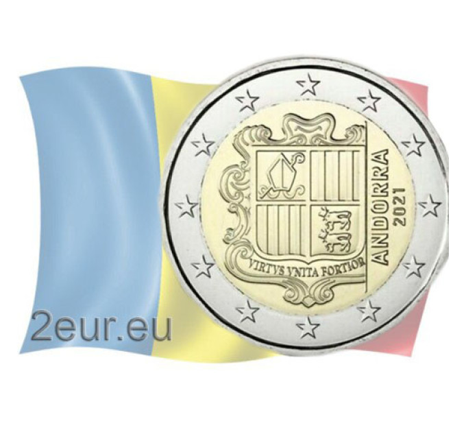 Andorra 2€ UNC 2021 - Wapenschild