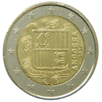 Andorra 2€ UNC 2024 - Wapenschild Andorra 2€ UNC 2024 - Wapenschild