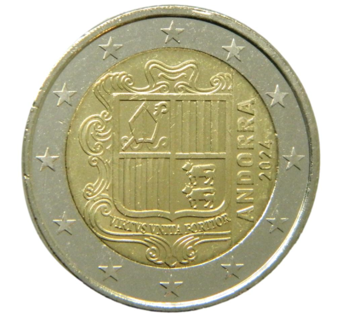 Andorra 2€ UNC 2024 - Wapenschild