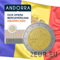 Andorra 2 euro BU coincard 2020 - 27e Ibero-Amerikaanse top in Andorra 