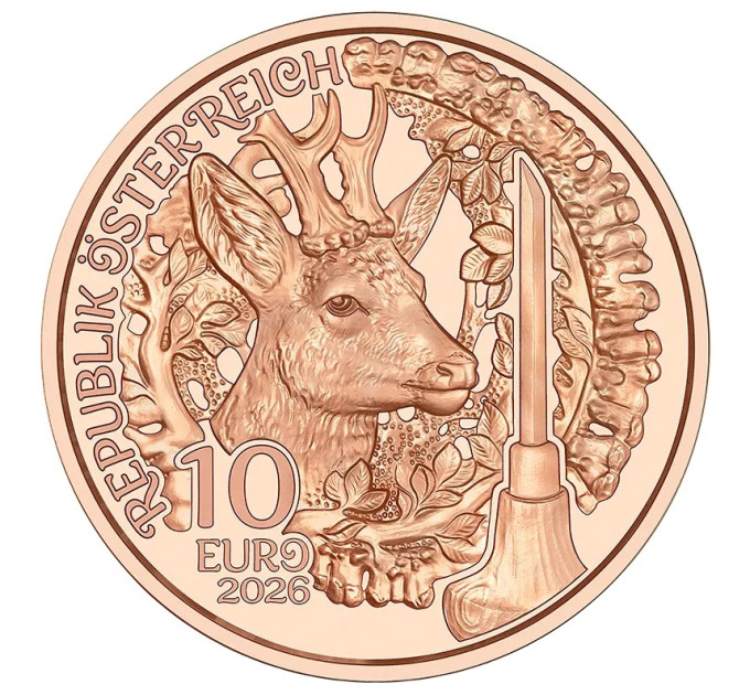 Oostenrijk 10 euromunt 2026 - Opdirndln – Anpirschen - Horn