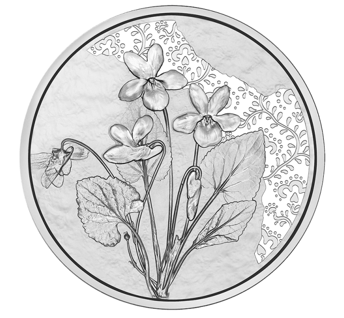 Oostenrijk 10 euro Zilveren munt 2024 - Violet