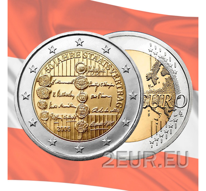Oostenrijk 2 euro UNC 2005 - 50 Jaar Staatsverdrag