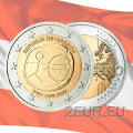 Oostenrijk 2 euro UNC 2009 - 10 jaar euro