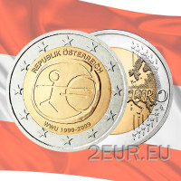 Oostenrijk 2 euro UNC 2009 - 10 jaar euro