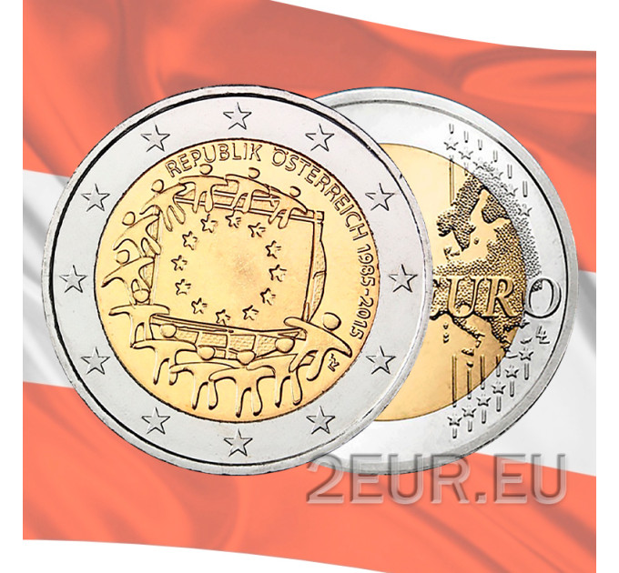 Oostenrijk 2 euro UNC 2015 - 30e verjaardag van de EU-vlag