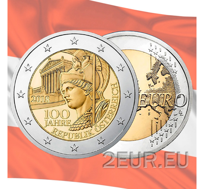 Oostenrijk 2 euro UNC 2018 - 100e verjaardag van de oprichting van de Republiek Oostenrijk