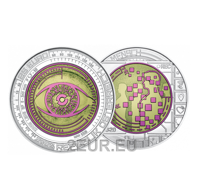 Oostenrijk 25 euro Zilveren Niobium-munt 2020 - Totale bewaking