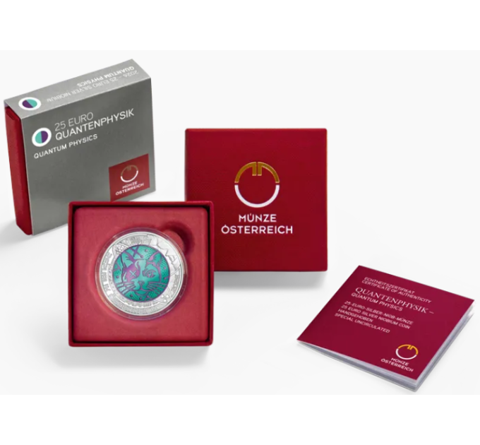 Oostenrijk 25 euro Zilveren Niobium-munt 2026 - Kwantumfysica. Groeihormoon.
