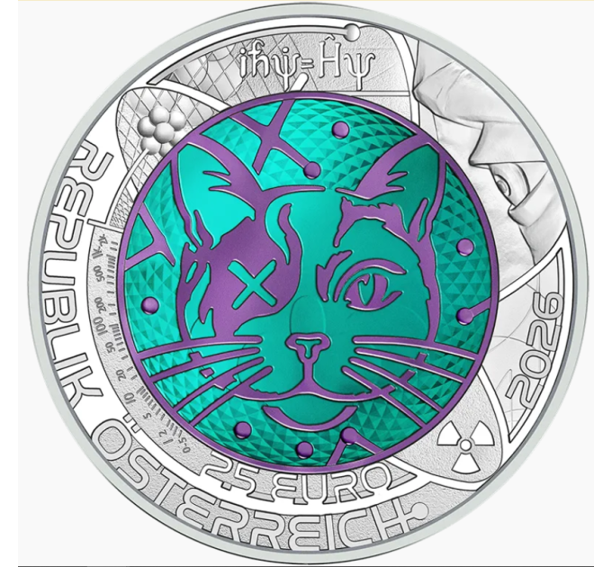Oostenrijk 25 euro Zilveren Niobium-munt 2026 - Kwantumfysica. Groeihormoon.