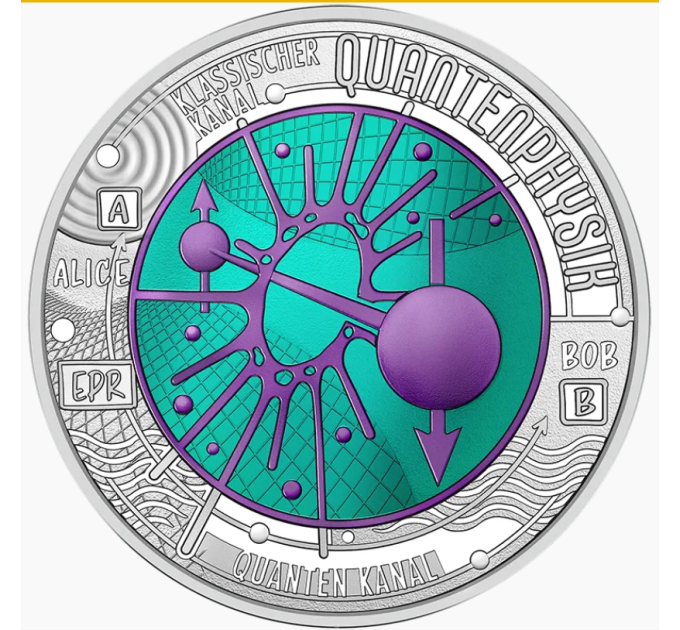 Oostenrijk 25 euro Zilveren Niobium-munt 2026 - Kwantumfysica. Groeihormoon.