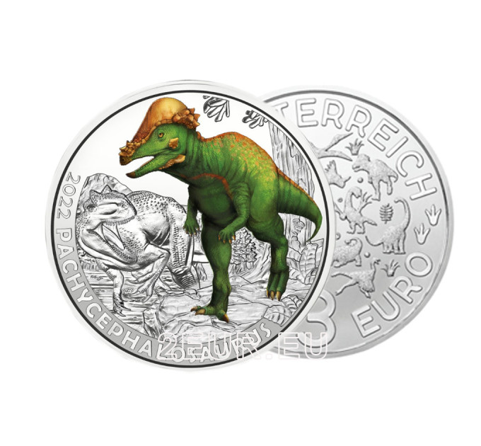 Oostenrijk 3 euromunt 2022-2 - Pachycephalosaurus