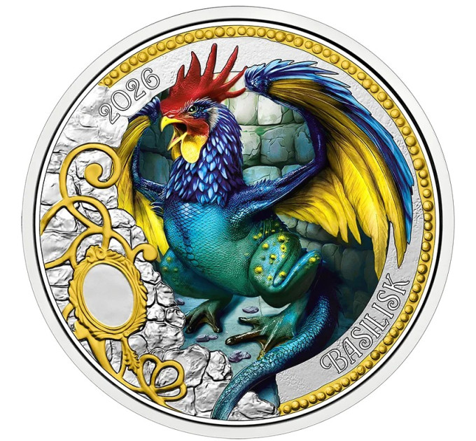 Oostenrijk 3 euromunt 2026 - Mythische wezens - De Basilisk