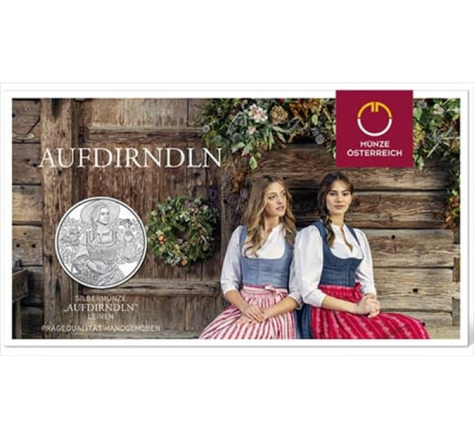 Oostenrijk 10 euro Zilveren munt 2025 - Opdirndln – Linnen