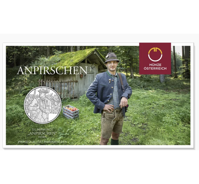 Oostenrijk 10 euro Zilveren munt 2026 - Opdirndln – Anpirschen - Horn