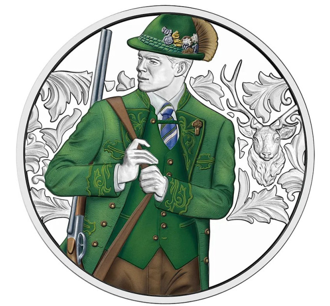 Oostenrijk 10 euro Zilveren munt Proof 2026 - Opdirndln – Anpirschen - Horn