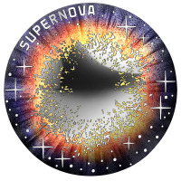 Oostenrijk 20 euro Zilveren munt 2024 – Het onbekende universum – Supernova