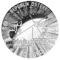 Oostenrijk 20 euro Zilveren munt 2024 – Het onbekende universum – Supernova