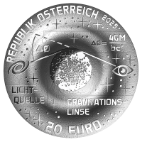 Oostenrijk 20 euro Zilveren munt 2025 – Het onbekende universum – Einstein-ring