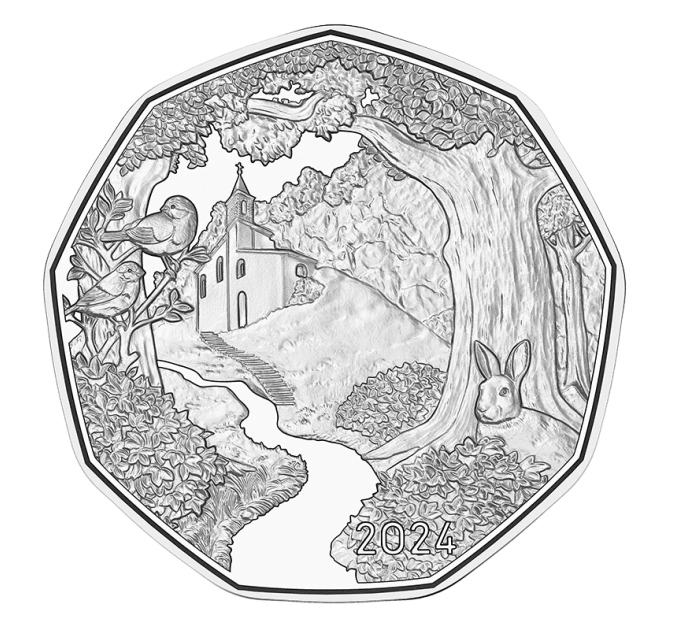Oostenrijk 5 euro Zilveren munt 2024 - Onderweg