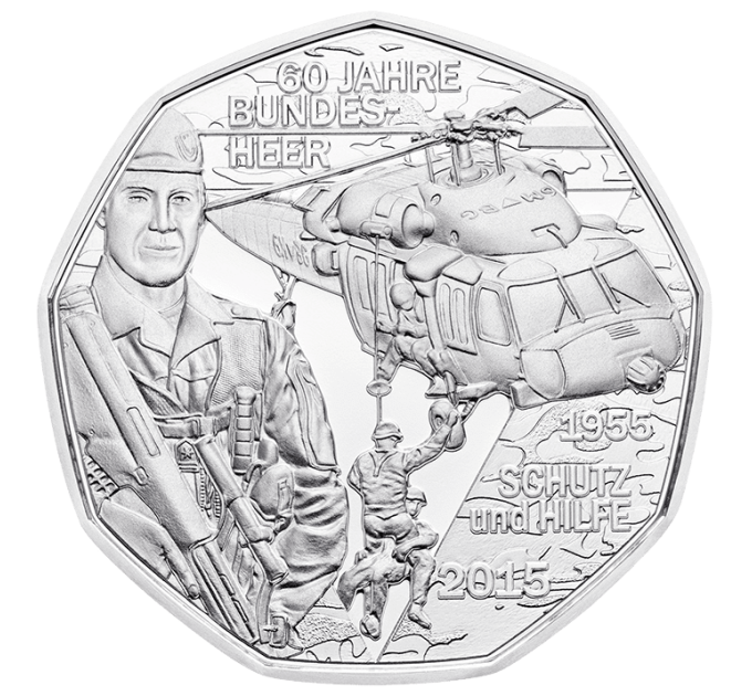 Oostenrijk 5 euro Zilveren munt 2015 - Strijdkrachten van Oostenrijk