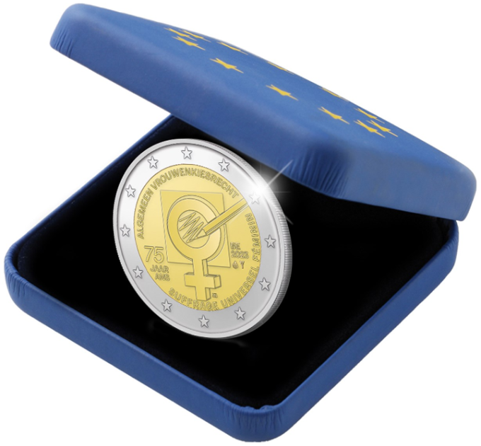 Belgie 2euro proof 2023 - 75 jaar algemeen kiesrecht voor vrouwen in België