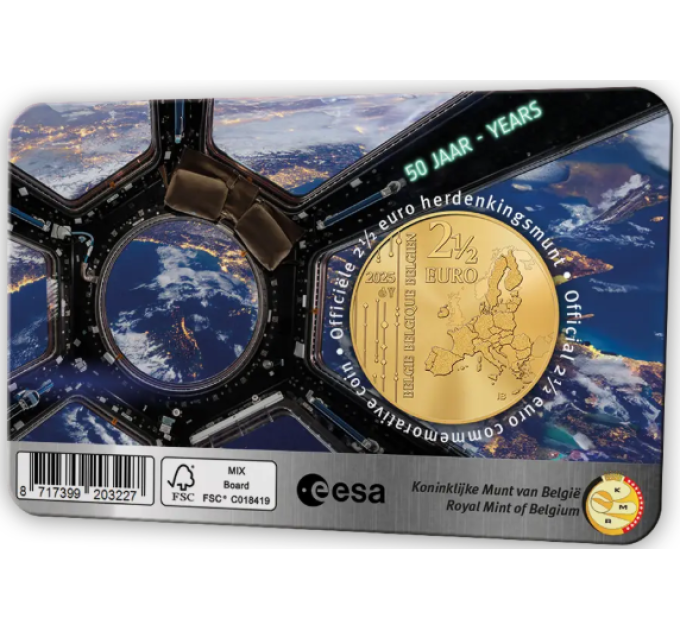 België 2,5 euro BU 2025 - 50 jaar European Space Agency - FR