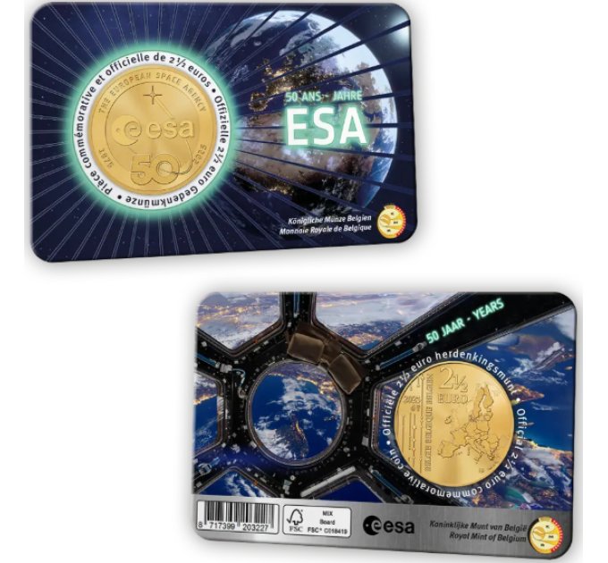 België 2,5 euro BU 2025 - 50 jaar European Space Agency - NL + FR