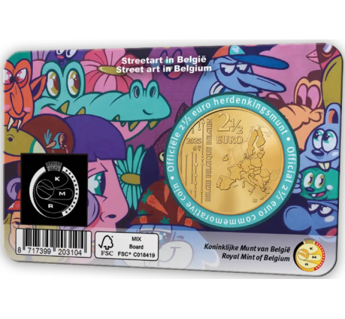 België 2,5 euro BU 2025 - Straatkunst in België - FR