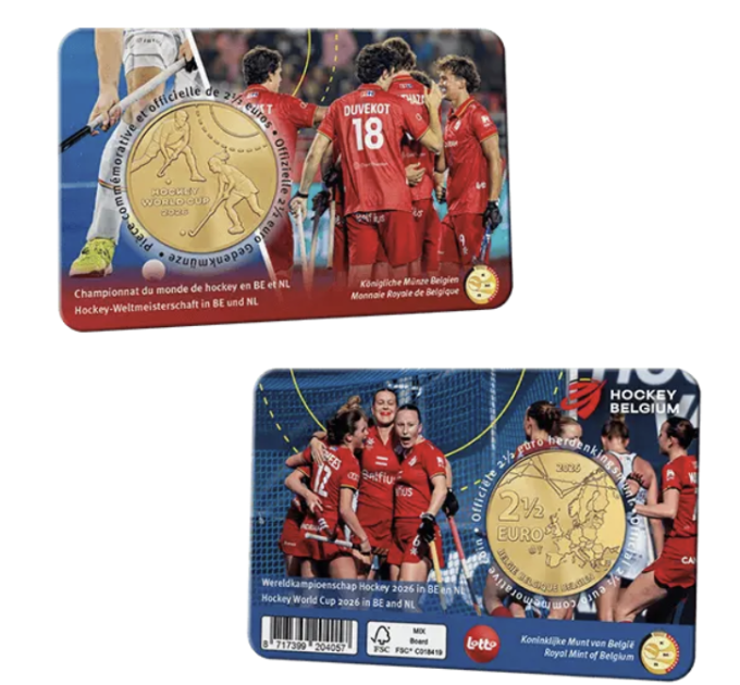 België 2,5 euro BU 2026 - WK Hockey in België en Nederland - NL+FR