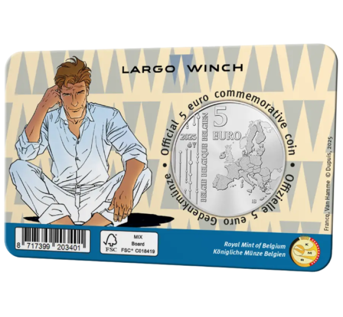 België 5 euro BU 2025 - Largo Winch - Reliëf