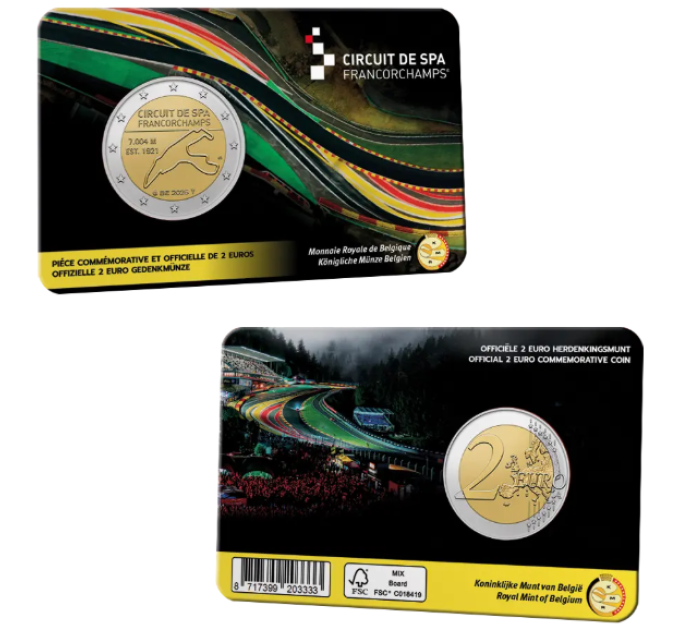 België 2 euro BU 2025 - Circuit van Spa-Francorchamps - FR + NL