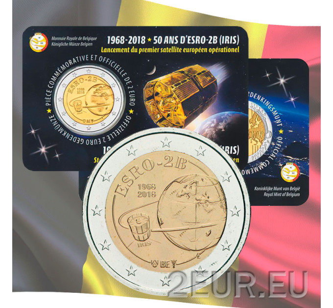 België 2 euro BU 2018 - Europese Satelliet ESRO 2B - FR