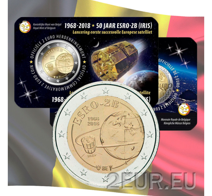 België 2 euro BU 2018 - Europese Satelliet ESRO 2B - NL