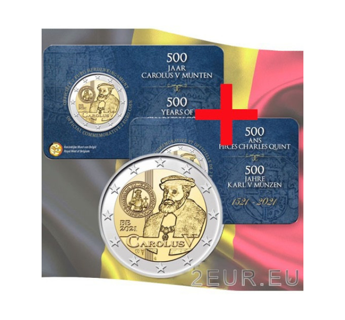 België 2 euro BU 2021 - 500ste verjaardag van Karel V - NL+FR