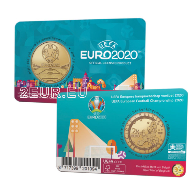 België 2,5 euro BU 2021 - UEFA 2020 - FR