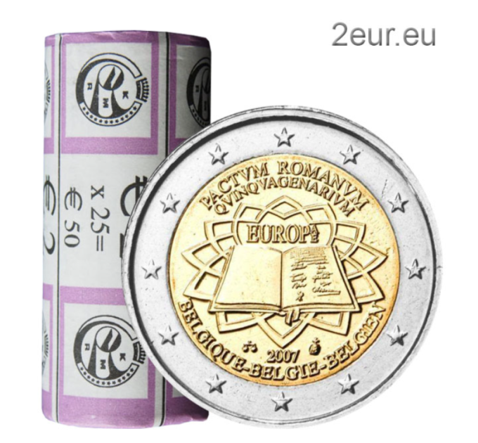 BELGIË 2 EURO ROL 2007 - VERDRAG VAN ROME