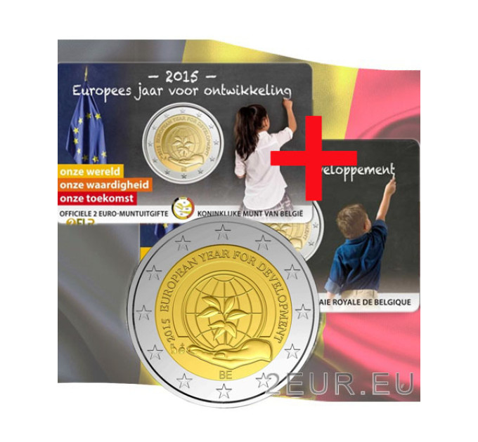 België 2 euro BU 2015 - Europees Jaar voor Ontwikkeling - NL+FR 