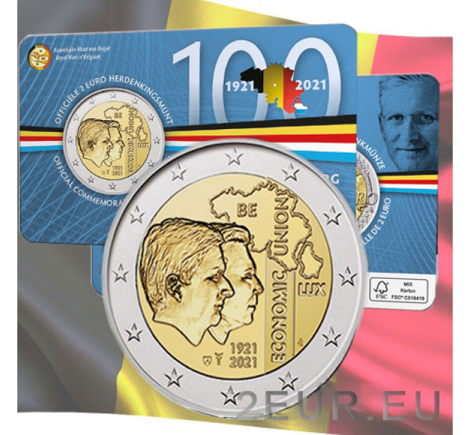 België 2 euro BU 2021 - 100ste verjaardag van de Belgisch-Luxemburgse Economische Unie (BLEU) - NL