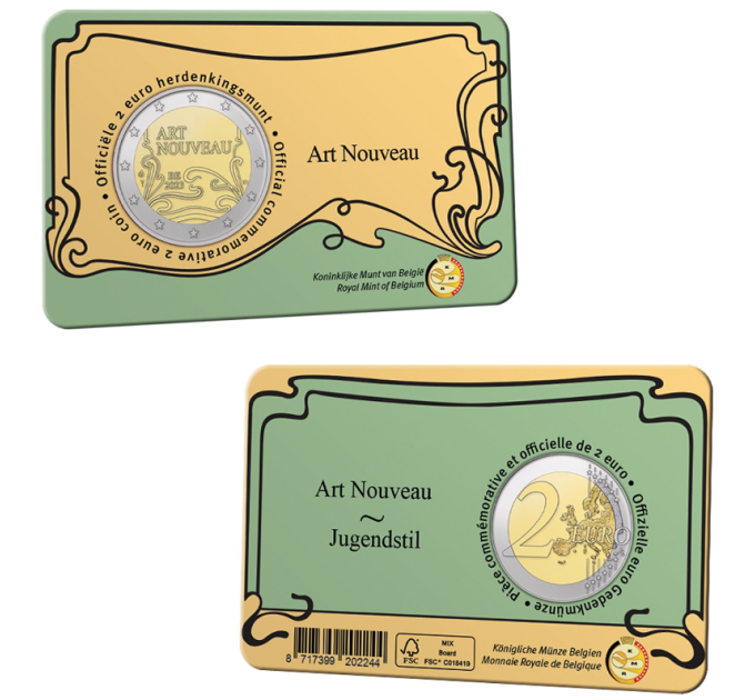 België 2 euro BU 2023 - Art Nouveau in Brussel - NL