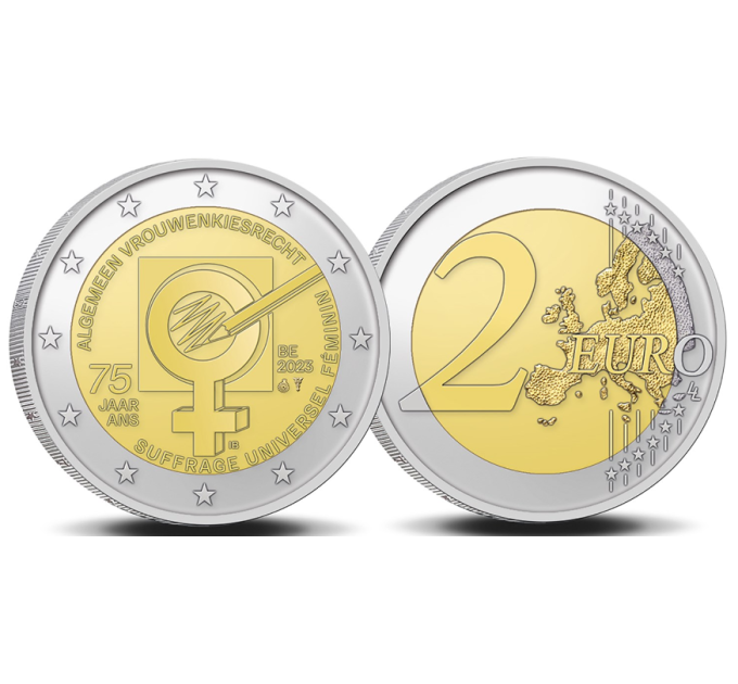 België 2 euro UNC 2023 - 75 jaar algemeen kiesrecht voor vrouwen in België 
