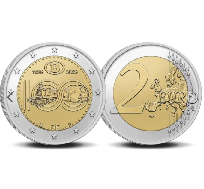 België 2 euro UNC 2026 - 100 jaar NMBS