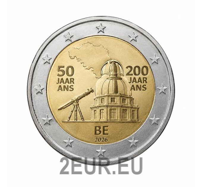 België 2 euro UNC 2026 - Het Nationaal Geografisch Instituut (NGI)